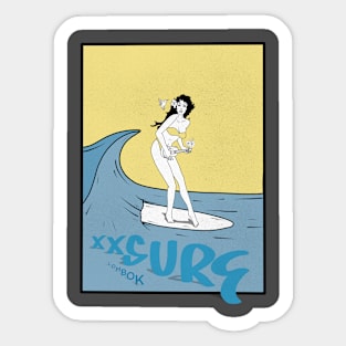 Surfer girl lombok Sticker